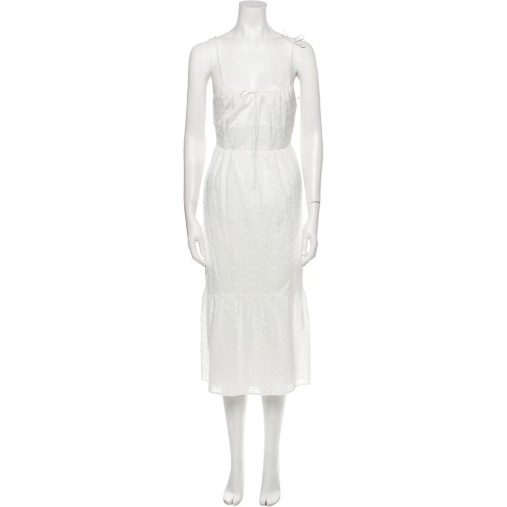 Reformation White eyelet Midi Dress